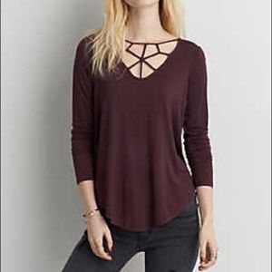 Aeo soft and sexy plum long sleeve